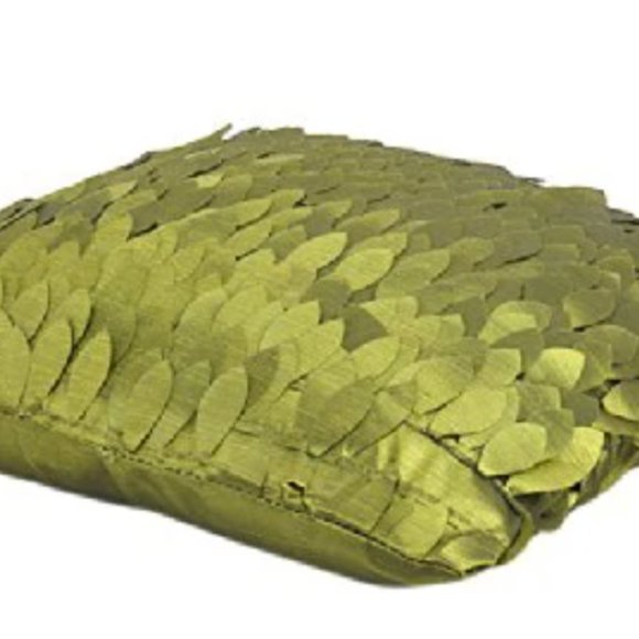 Green leaves style silk cushion covers - Picture 3 of 5